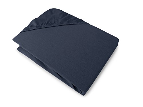 Jersey Spannbetttuch in unseren besten Farben aus 100% Baumwolle – in 5 Größen erhältlich, 200-220 x 200 cm, anthrazit - 8