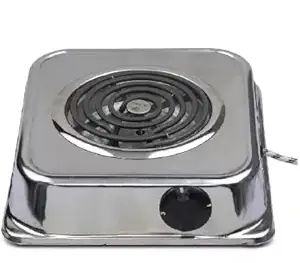 Solid Heavy Body Electric G Coil Cooking Stove/Heater/Hot Plate Cooking Stove/Induction Cooktop (Chrome Plated) Radiant Cooktop (Silver, Push Button)