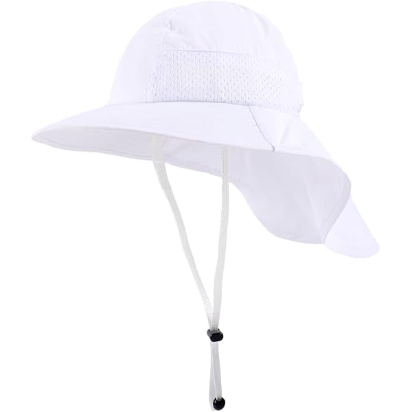 YANWANG Chapeau Soleil Bébé Enfant – Large Bord UPF 50+, Maille Respirante, Ajustable, Protection Été Garçon Fille