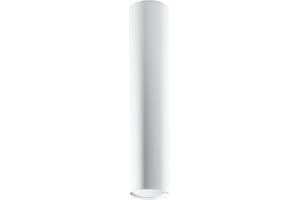 SOLLUX lighting Lagos 40 Ceiling Light Cylinder Shape - Ceiling Light Living Room Dining Room Lamp - Light Kitchen and Hallway Made of Powder-Coated Steel White 6 x 6 x 40 cm