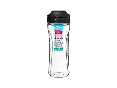 Sistema – Bouteille Hydrate Tritan Swift, 600 ML, Plastique, Coloris Assortis, 9 x 7.3 x 10.9 cm