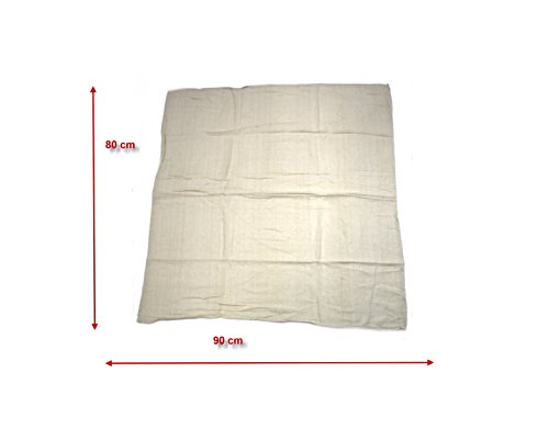 Kerafactum® Passiertuch Käsetuch Sieb Tuch zur Käseherstellung und Abseihen Durchseihtuch um Brühe klären Farbe: Natur aus 100% Baumwolle - 2