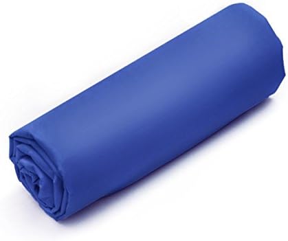 Tradition Des Vosges Fitted Sheet Plain Cotton 57 Thread Count, Cotton, indigo, 160x200
