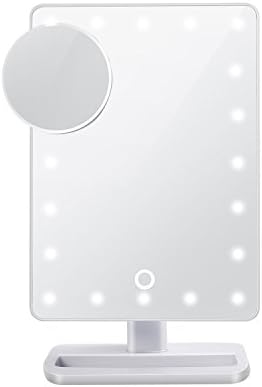 20 LEDs Dimmable Make-up Mirrior 12 inch with Removable Suction 10X Magnifier