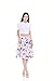 White color,Floral Printed pleated skirt knee length RS.399.00