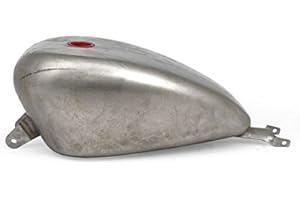 GZM Depósito de combustible, modelo liso con capacidad de 12,5 L (3,3 galones), para Harley Davidson con carburador Sportster 04-06