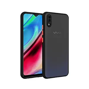 SONTY Case Cover|Shockproof Bumper with Camera Protection|Full Body Drop Protection Back Case Cover for Vivo V11 Pro. (Smoke Black)