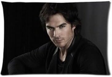 Custom Hot Tv Show Vampire Diaries Ian Somerhalder Pillowcase Standard Size Design Pillow Case Cover 16" X 24" (Two Sides)
