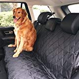 Preisvergleich Produktbild Pettom Auto-Sitzabdeckung hundedecke hunde autositz wasserdichter Hundesitzbezüge , Anti-Rutsch-Reise Auto-Sitzabdeckung , Heavy Duty Dog Hammock Rücksitzschutz für Autos Trucks und SUVs Cozy Pet-Sitzabdeckung , Schwarz 147 x 137cm