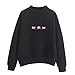 Produktbild Oliviavan Langärmeliges Damen Cat Print Langarmshirts Oberteile Applique Hoodie Kapuzenshirt Blusen Tops Streetwear Schwarz Bluse Tuniken Studentenkleidung