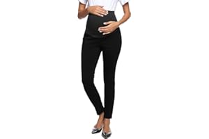 Maacie Pantalon de maternité pour femme - Pantalon de maternité décontracté - Extensible - Taille haute