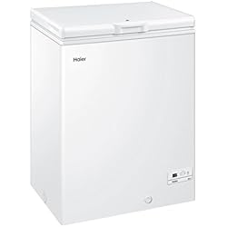 Haier HCE143R Autonome Coffre 146L A+ Blanc - Congélateurs (Coffre, 146 L, 13 kg/24h, SN-T, A+, Blanc)
