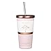 Produktbild Ted Baker Tumbler und Stroh 480 ml, Edelstahl, Pink, 10,1 x 10,1 x 17,8 cm
