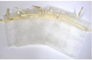 Small Organza Bags - Ivory (Pack of 10)