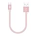 Produktbild USB Typ C Kabel, MK Nylon Geflochten Tangle-Free High Speed USB-C auf USB-A Datenkabel Ladekabel für Neuen MacBook, ChromeBook Pixel, Nexus 6P / 5X und Andere Geräte mit Type-C Anschlüsse (0.82ft / 0.25m, Rosa)