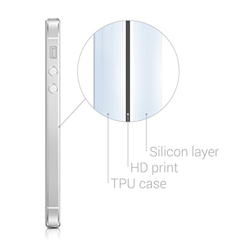 kwmobile Funda para Apple iPhone SE 5 5S - Carcasa Protectora de TPU con dise o de Olas en Azul Azul Oscuro Transparente reviews kwmobile Funda para Apple iPhone SE 5 5S - Carcasa Protectora de TPU con dise o de Olas en Azul Azul Oscuro Transparente