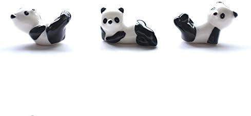 Chinese Cute Panda Pattern Ceramics Chopsticks Rests Flatware Spoon Fork Knife Rack &amp; Holder Ware Porcelain Stand Home Décor [ Style 1, 3 pcs/Set]