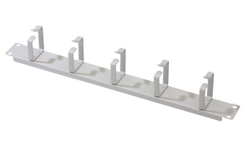 "Digitus® Rangierpanel 19"" 1HE , 5x Kabelführungsbügel, grau, RAL 7035"
