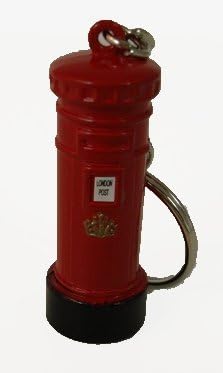 K LONDON POST BOX die cast metal KEYRING Collectable Key Ring Charm Key Fob