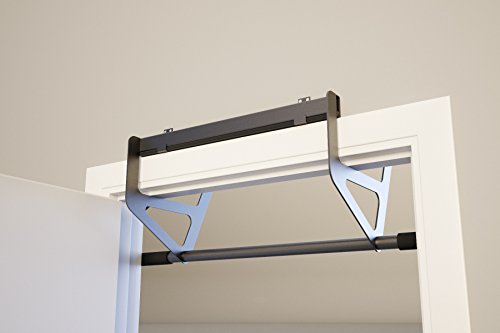 HOLD STRONG Fitness Klimmzugstange zum Einhängen in den Türrahmen (innovativ, vollverschweißt, kein quietschen, kein Wackeln, belastbar bis 150 kg) mit Sicherungshalterungen (Schwarz) - 5