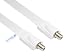 Produktbild Good Connections® SAT Tür-/Fensterdurchführung - High-Quality, extrem flach - F-Kupplung an F-Kupplung - Gesamtlänge inkl. Stecker 53,5 cm, flexible Länge 44,5 cm - weiß