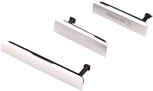 USB Slot Port Cover - SODIAL(R)For Sony Xperia Z1 L39h C6903 Micro SD USB Sim Card Slot Port Dust Cover White