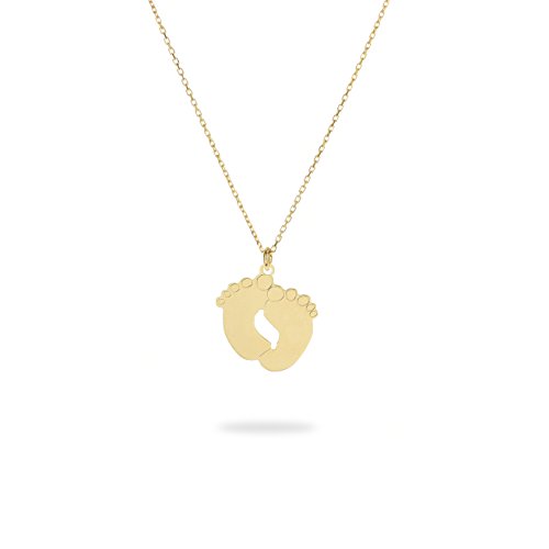 Necklace Baby Foots Pieds De Bebe From Petit Collection Yellow Gold Cm 42 Tit 9k 375 1000 Made In Italy Buy Online In Macau At Desertcart