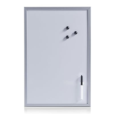 Zeller 11538 Tableau magnetique inscriptible gris alu, 40 x 60 cm
