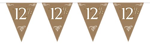 Wimpelkette 12,5 Jahre Girlande 6m Petersilien Hochzeit Deko Petersilienhochzeit