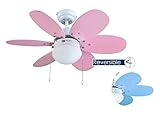 Diámetro 75 centímetros Bastilipo Aguadulce Ventilador de Techo con Luz E27, 60 W, Blanco, 75 x 42.9 cm