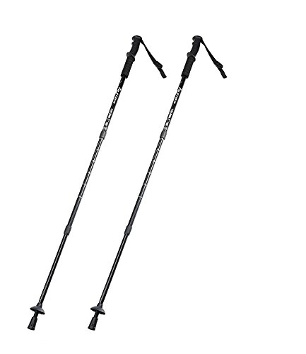 Outera Baston- Wandern / Walking / Wandern, Trekking Pole Aluminium Klappbar ausziehbar, 1 Paar Lontitud 53cm - 153cm (schwarz) Outera Baston- Wandern / Walking / Wandern, Trekking Pole Aluminium Klappbar ausziehbar, 1 Paar Lontitud 53cm - 153cm (schwarz)