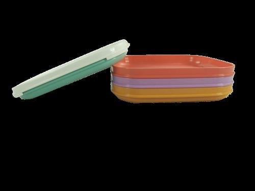 TUPPERWARE Picknickteller To Go Picknick mint+flieder+orange+lachs (4) 10426 - 7