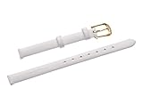 Uyoung Damen Leder 6 mm Wei? Uhrenarmband LS018b0606-09