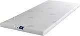 King of Dreams sur-Matelas 70x190 Epais Hauteur 6 cm Mousse Polysoff Déhoussable Aloè Vera Très Moelleux (70_x_190_cm)