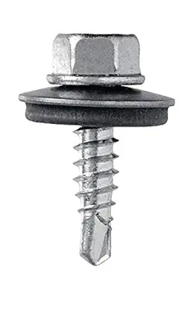 Hex Stainless Steel Truss | Philips Head Zinc Plated | Self Drilling Screws Hex For Industrial & Home Use In Roofing & Insulation (Head No.10 x 25 mm) - Pack of 100 Pieces