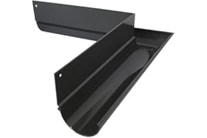 Renoplast® R50 Equerre de Gouttière en Aluminium | Angle Extérieur 90° Graphite | gouttière évacuation des eaux pluviales profilé en tôle pliée | Abri de Jardin Carport Terrasse Gouttière à emboîter