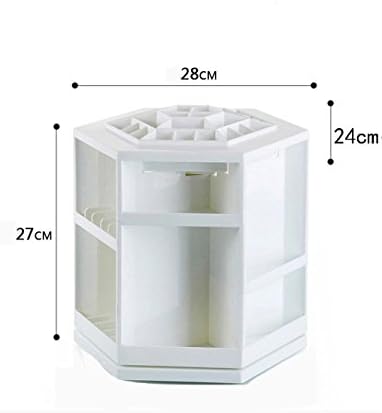 RZM Desktop Storage Box Cosmetic Skincare Vanity Finishing Plastic Storage Box best seller ( Color : B , Size : 28*27*24CM )