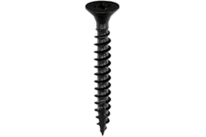 CHEAPSCREWS 5x40 (10x1.1/2) Black Wood Screws Countersunk Phillips Head Small Steel Screws Chipboard MDF Cabinet Furniture (Pack of 20, 50, 100) (100)