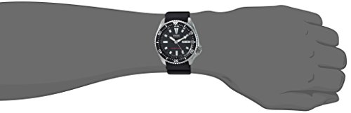 Seiko Men's SKX173 Stainless Steel and Black Polyurethane Automatic Dive Watch
