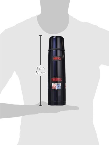 Thermos Edelstahl-Thermosflasche, leicht und kompakt, 1 Liter, Mitternachtsblau - 5