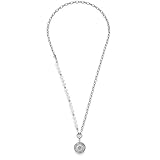 gecrackelte Kristallperlen Leonardo Jewels Damen Schmuck-Sets Halskette Darlin\'s Roma Edelstahl Glas silber 80 cm 016440