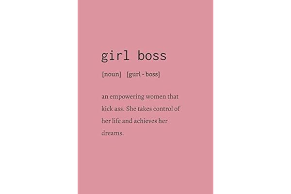 Girl Boss: Note book/ Journal : Lined or Ruled on Cream Paper - 100 pages