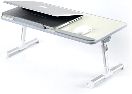 Adjustable Laptop Stand Bed Table [DESIRE2 VIEW My Screen] Portable Standing Desk, Foldable Sofa Breakfast Tray, Quality MACBOOK Stand, Book Reading Holder for Couch Floor Kids - Minitable