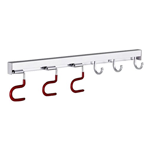 Concord Colleague Mopp und Besen Halter, Wand Organizer Werkzeugaufbewahrung Werkzeugregal Storage & Organisation für Haus, Wandschrank , Wandbesen Garage Ständer, MULTIFUNKTIONS Schrubber, Besen, Bürsten, oder Sport (3 Positionen Haken)