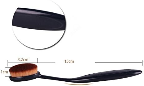Single Oval Make Up Brush Toothbrush Curve for Foundation Contour Bronzer Blusher BB Cream