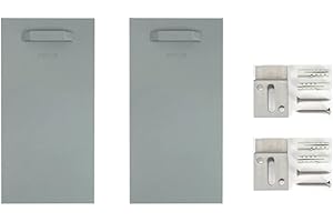 WANDBREITE Juego de fijación autoadhesiva, soporte para fotos, soporte de espejo, colgador Dibond (2 soportes, ganchos en Z, 200 x 100 mm)