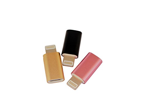 2x USB Blitz to Micro USB Type B Adapter Konverter für iPhone 5 6 6s 7 7s plus iPad iPod, kompatibel mit Apple iOS alle Versionen (Gold) - 8