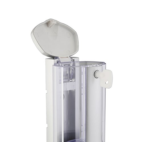 axentia Chrom-Seifenspender zur Wandmontage – Universalspender für Duschgel, Shampoo, Seife – Wandseifenspender verchromt – Wand-Spender für Flüssigseife 380 ml – Dispenser für Bad & Dusche - 5