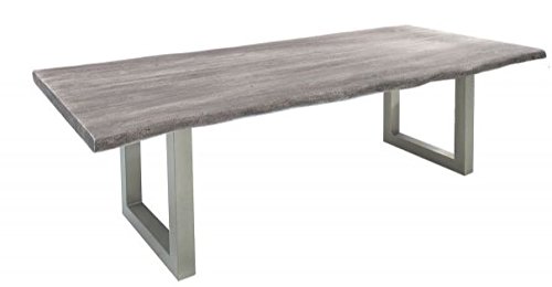 Casa Padrino Designer Mesa de Comedor de Madera Maciza Gris ...