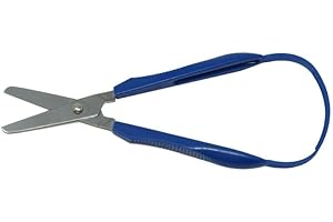 ATC Handels GmbH Schere mit Federschlaufe - für Links- oder Rechtshänder - Kinder oder Erwachsene - selbstöffnende Schere bietet mehr Sicherheit und Komfort beim Schneiden (Rechtshänder, Kinder)